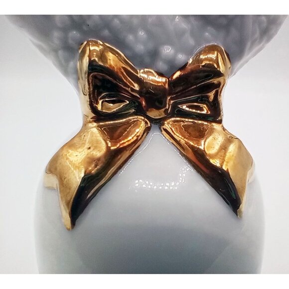 Porcelain Bell Avon Christmas 1986 Wreath Handle Vintage 5 Inch Holiday Scene - Picture 4 of 15